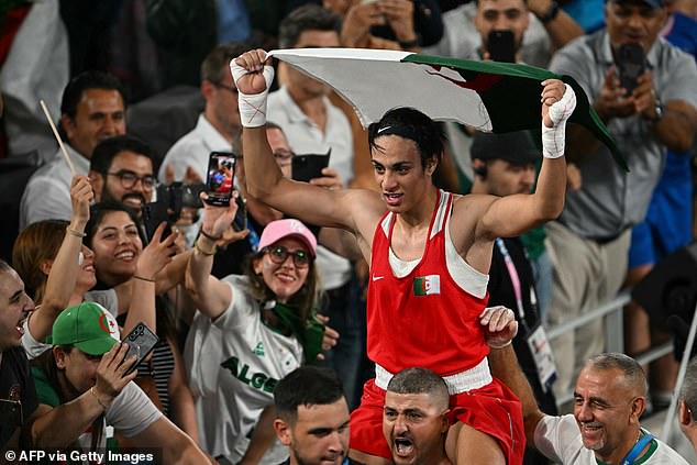 Khelif - whose participation in the tournament has been controversial - paid tribute to his compatriots after the historic victory