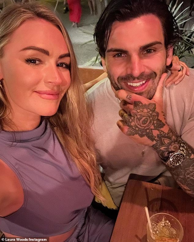 Woods revealed in July that she is expecting her first child with Love Island star Adam Collard